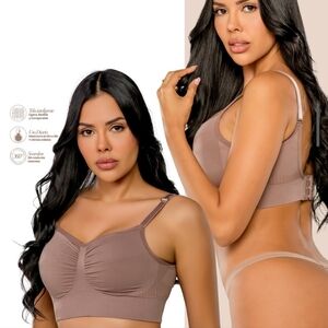 New Stagmi Bra & Panties Set Colombian Best Wireless Shaper Support Results M!